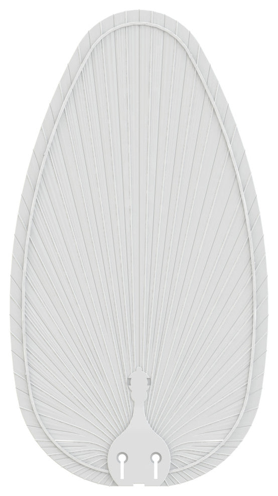 Islander DC 22" Indoor/Outdoor Narrow Oval Palm Blade Set of 5 Matte White