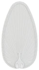 Islander DC 22" Indoor/Outdoor Narrow Oval Palm Blade Set of 5 Matte White