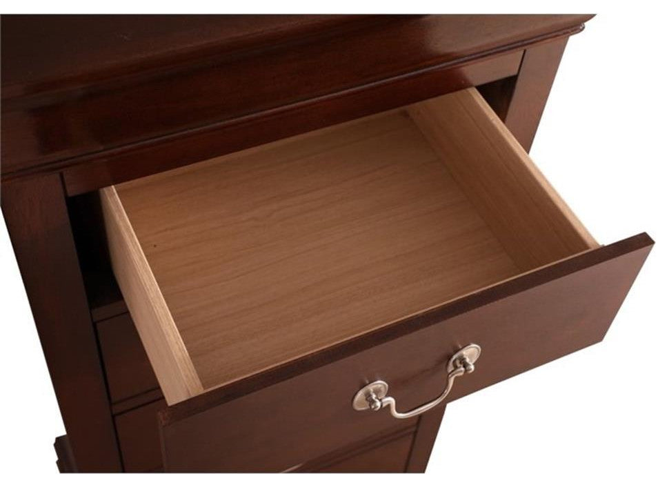 Maklaine Traditional Engineered Wood 7 Drawer Lingerie Chest in Cappuccino
