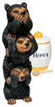 Speak Hear See No Evil Stacked Black Bears