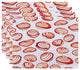18"x14" Clams, Geometric Print Placemat, Coral, Set of 4