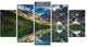 "Reflection of Mountain Peaks" Canvas Print, 5 Panels