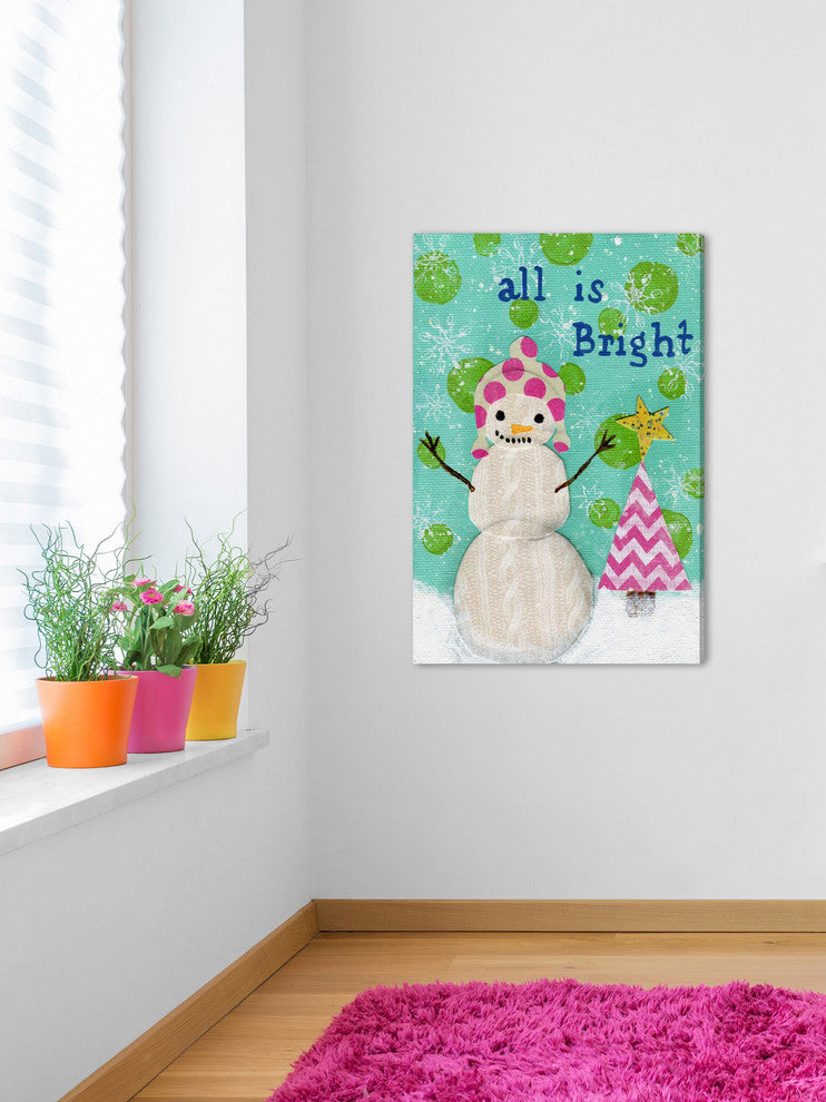 "All is Bright" Painting Print on Wrapped Canvas