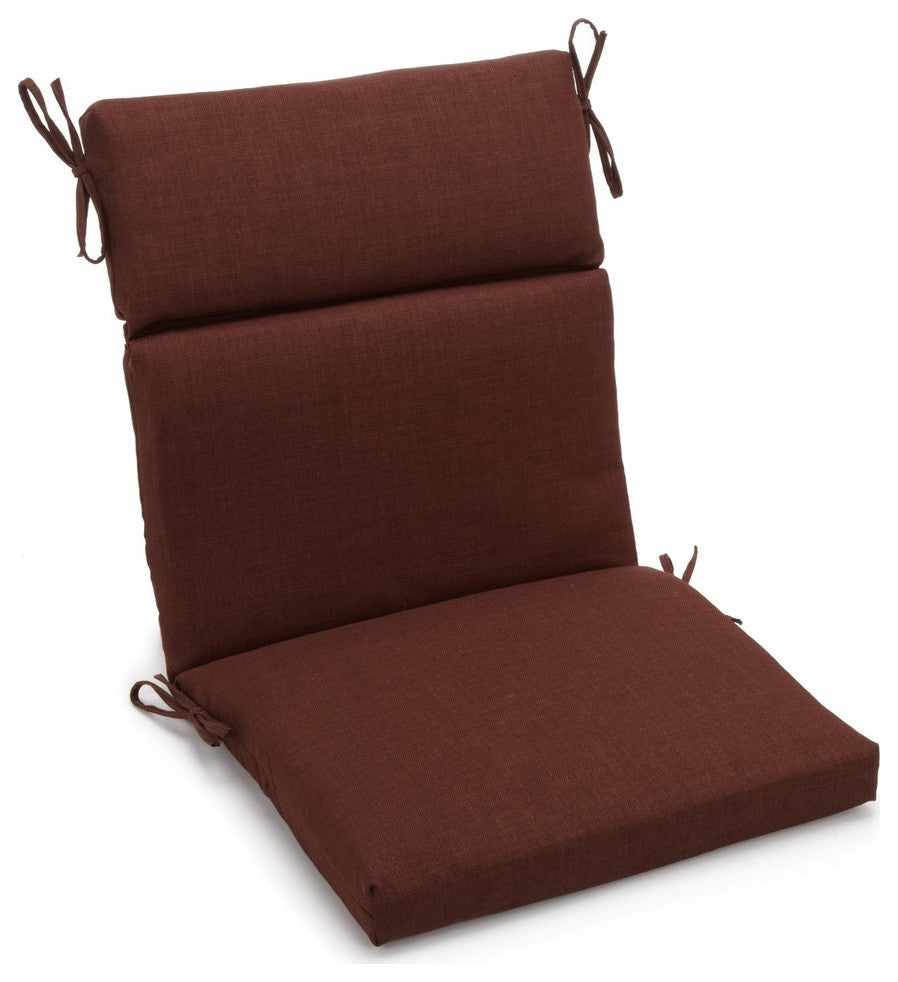 22"x45" Spun Polyester Outdoor Squared Seat/Back Chair Cushion, Cocoa