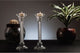 Premium 9" Crystal Candlestick (2-Piece Set) Large  Radiant Gems Inside Stem