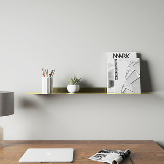 Sammy Wall Mounted Shelves, Gold, 36"