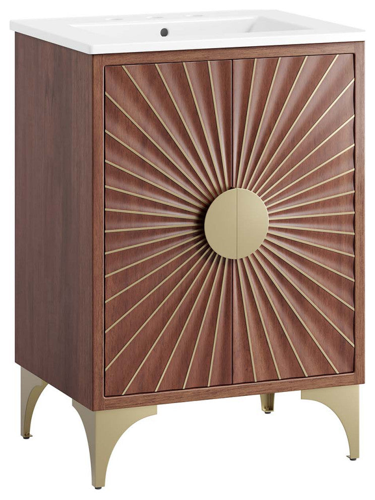 Daylight 24" Bathroom Vanity, White Walnut