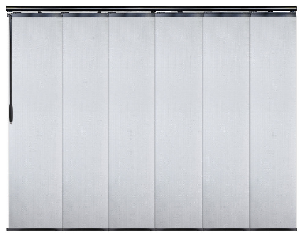 Dappled Iron 6-Panel Track Extendable Vertical Blinds 98-130"W