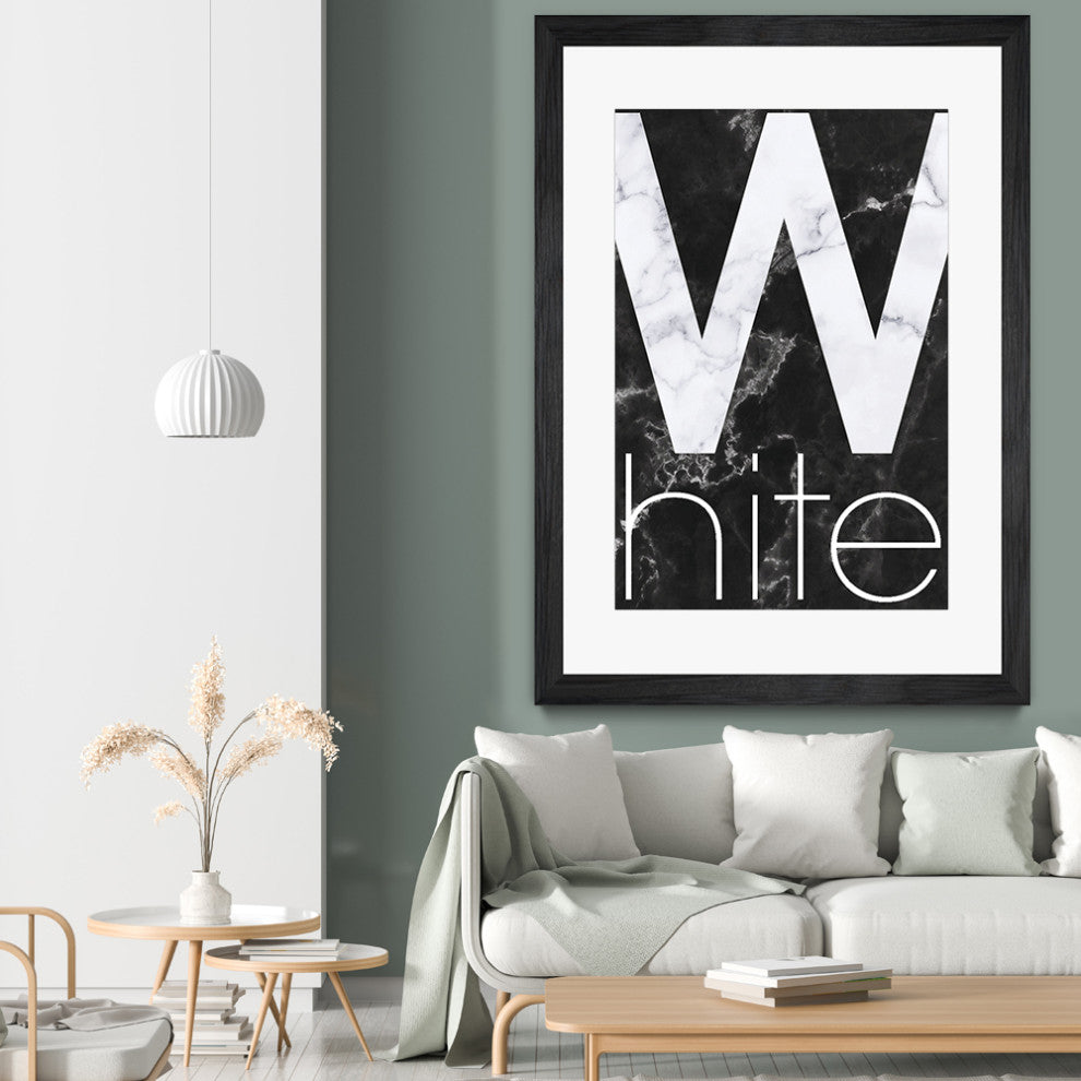 "White Marble" Matted and Framed, 52"x36"