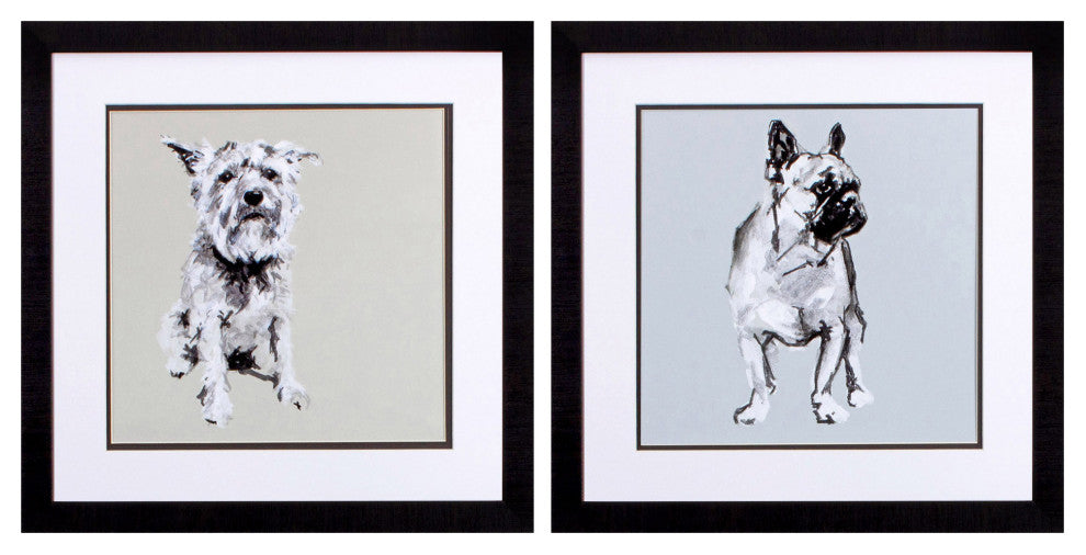 Modern Dog A, 2-Piece Set, Wall Art
