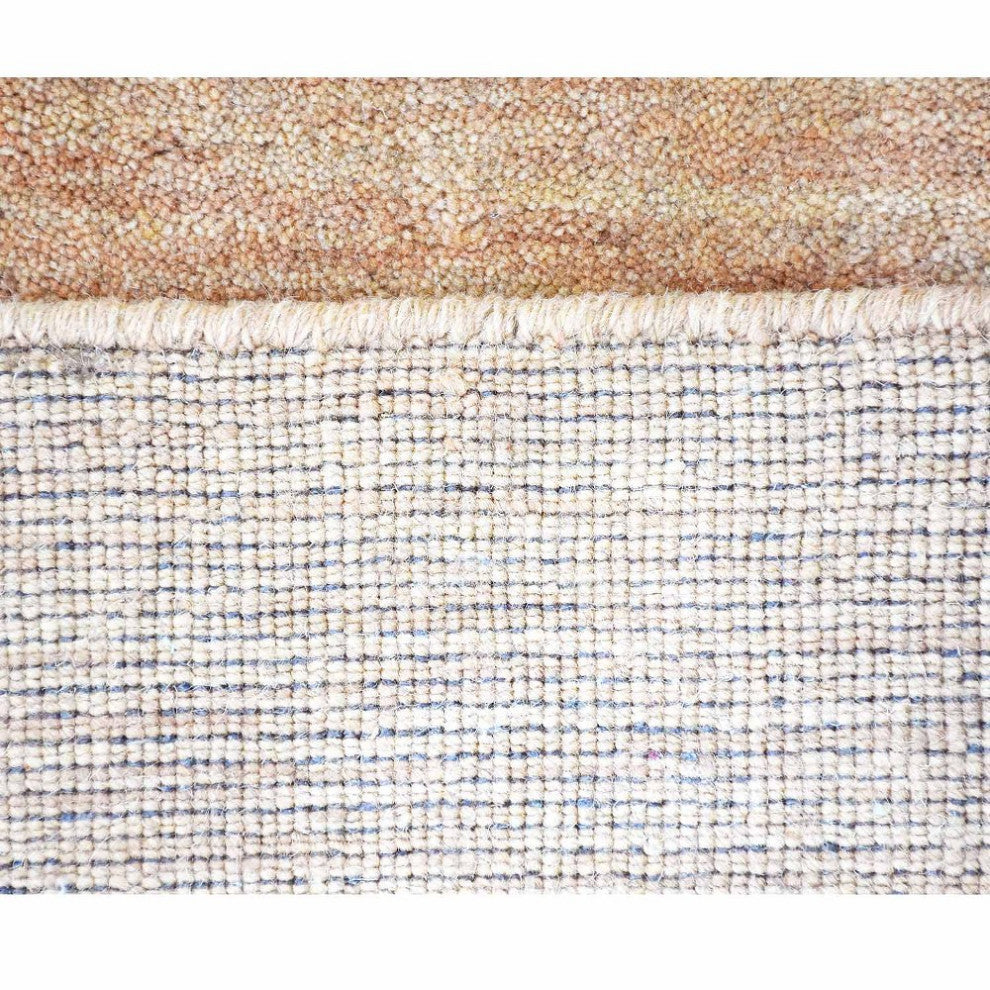 HAND KNOTTED LOOM WOOL ECO-FRIENDLY AREA RUGS - Camel Brown,Contempora