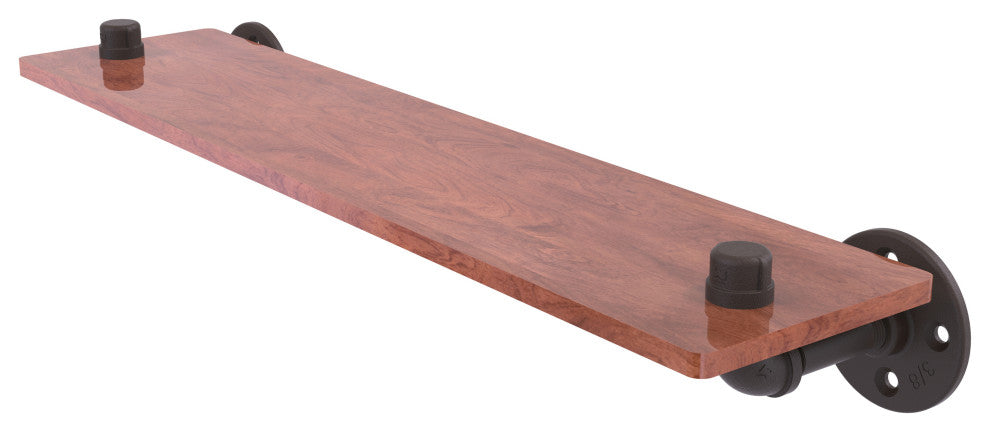 Pipeline Ironwood Shelf, Oil Rubbed Bronze, 22"