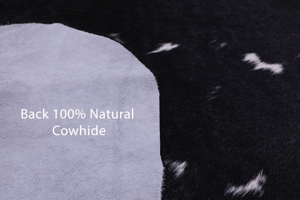 Black and White Natural Cowhide Rug 6' 11" X 6' 1" C2232