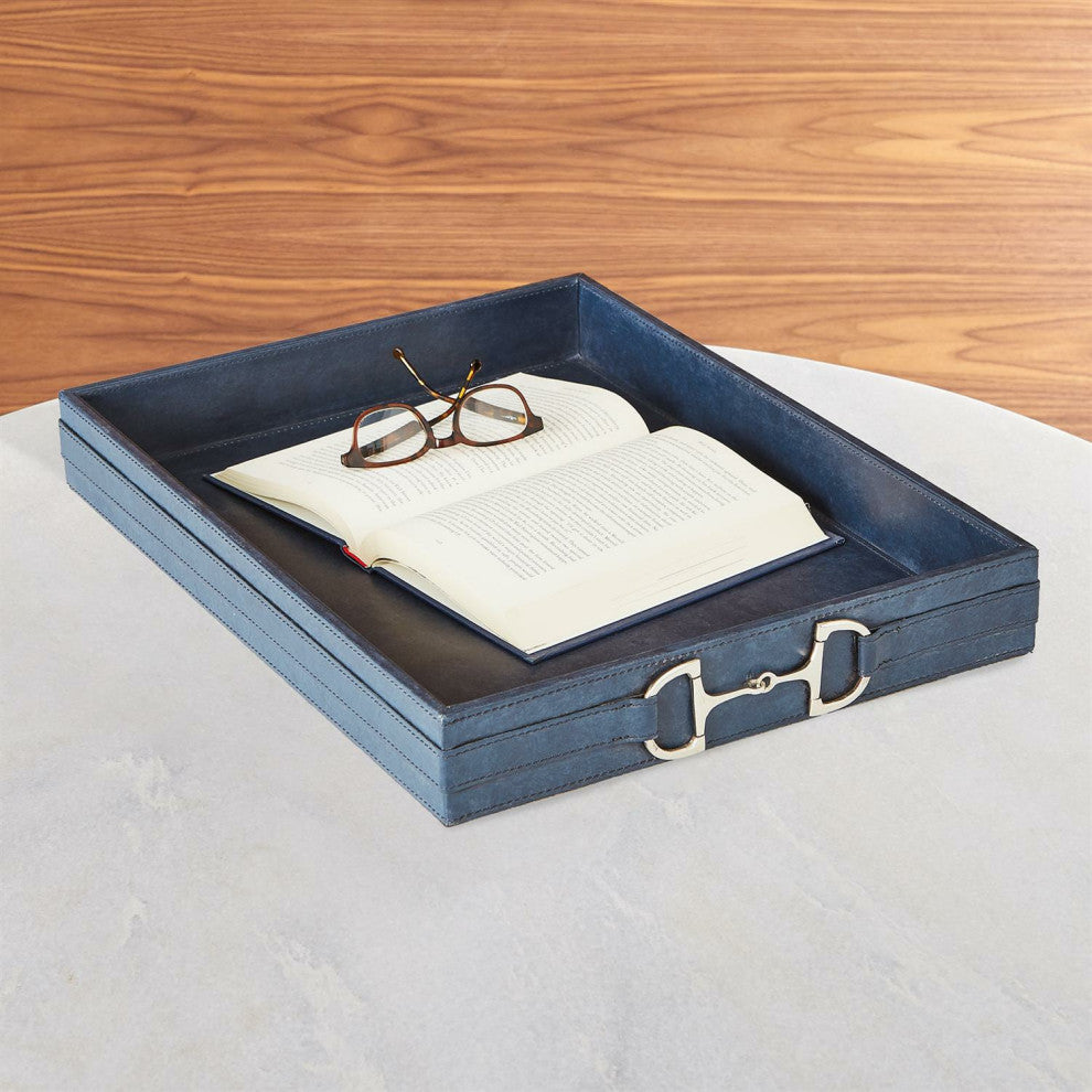 Stirrup Detail Tray Blue Wash