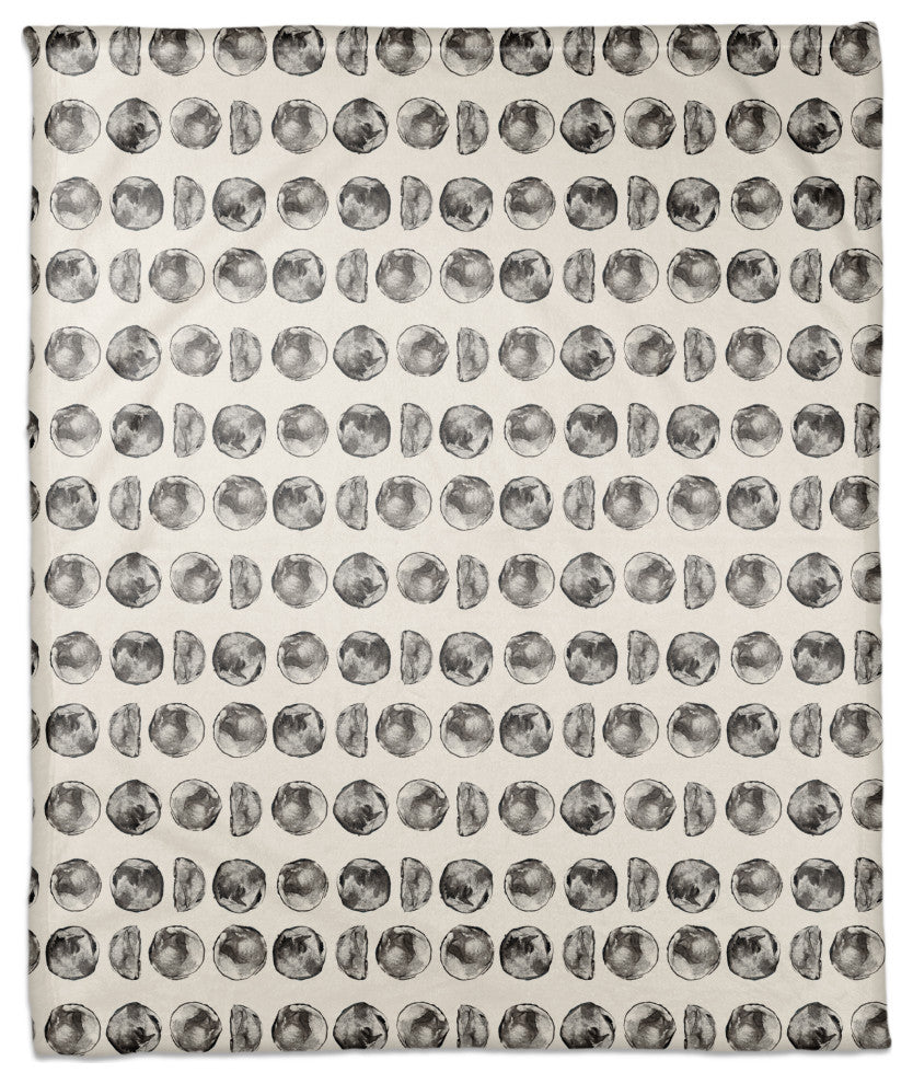 Moon Phases Pattern 50"x60" Coral Fleece Blanket