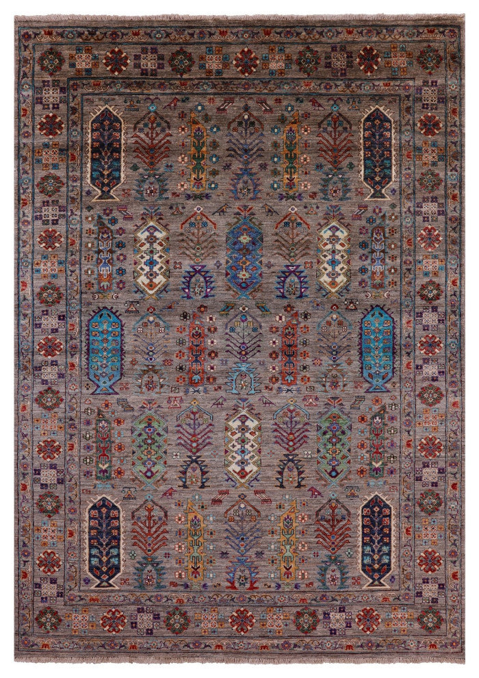 Handmade Fine Turkmen Ersari Wool Rug 5' 5" X 7' 8" - Q12351