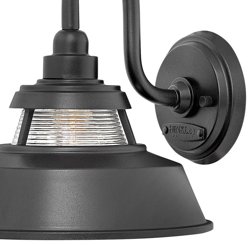 Hinkley 10" Troyer Medium Outdoor Wall Mount Sconce, Black