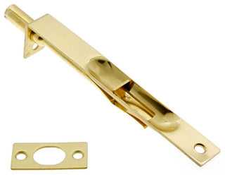Genuine Solid Brass 6" Flush Bolt With Square End, Polished Brass