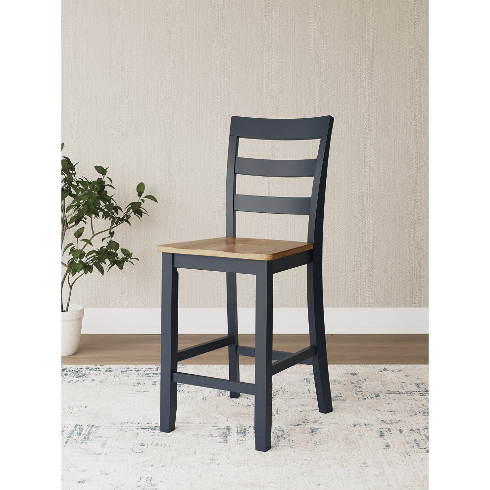 Gesthaven Natural/Blue Counter Height Barstool