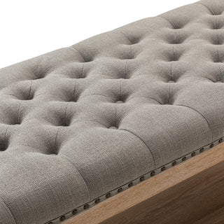 Jordan Upholstered Storage Ottoman, Gray