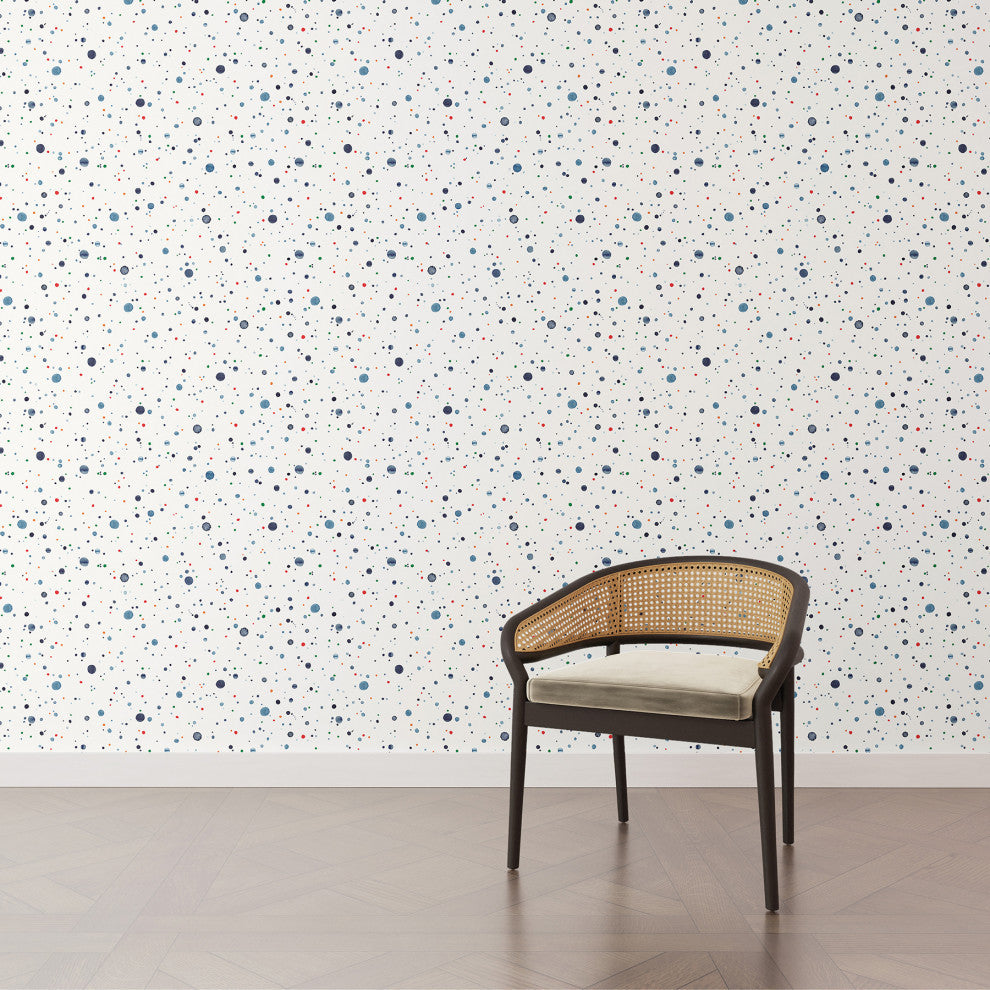 Splatter Navy Peel and Stick Mural