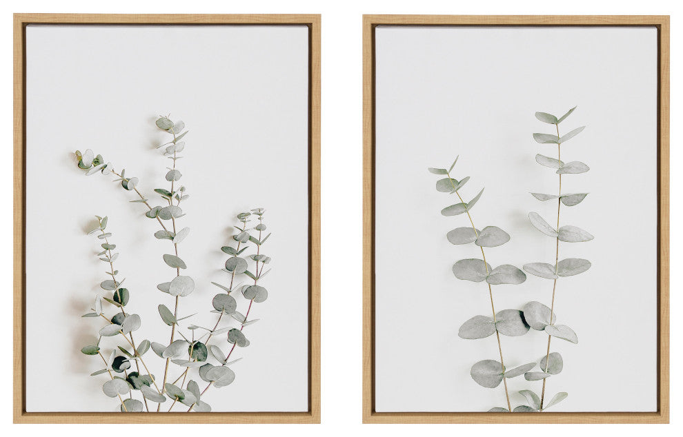 Sylvie Botanical Canvas by The Creative Bunch Studio, Natural 2 Piece 18x24