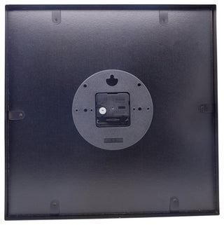Be Square 13.8" White With Black Wall Clock