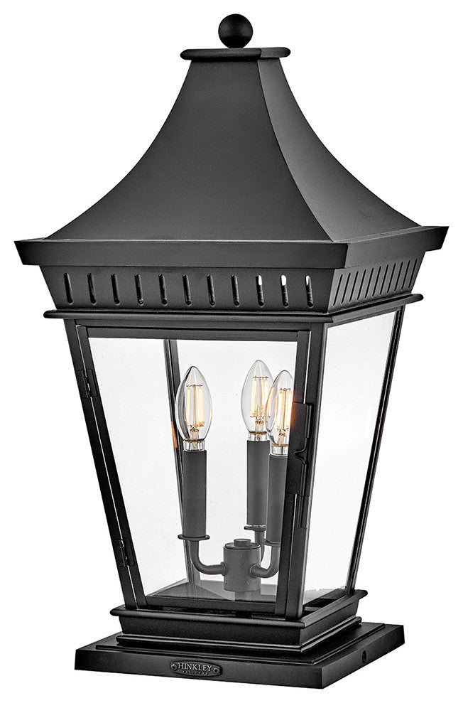 Hinkley Chapel Hill Large Pier Mount Lantern, Museum Black