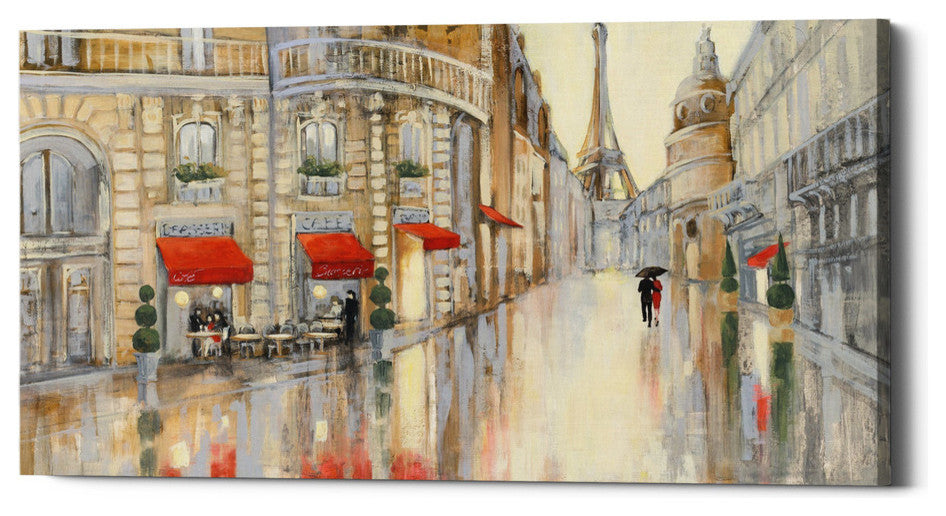 Epic Graffiti "Touring Paris Couple" Giclee Canvas Wall Art, 20"x40"