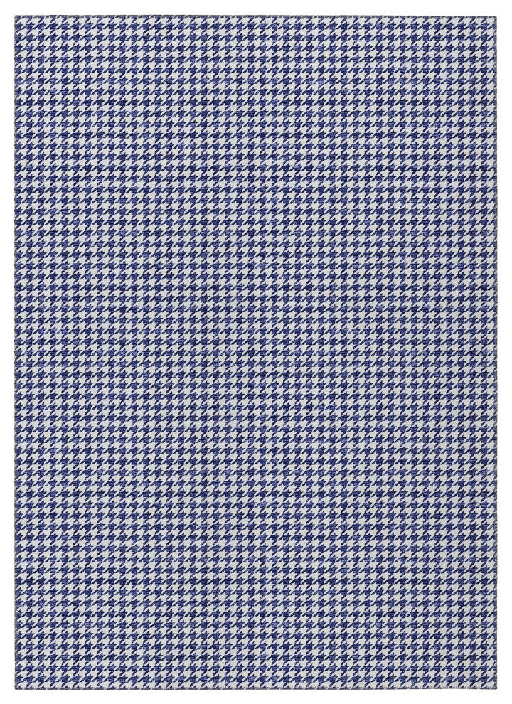 Indoor/Outdoor Hinton HN1 Navy Machine Washable 9' x 12' Rug