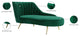 Margo Velvet Upholstered Set, Green, Chaise