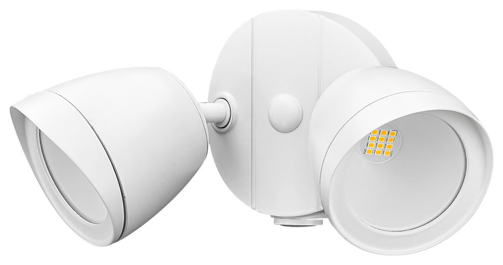2 Light 4.3 in. Matte White Flood Light