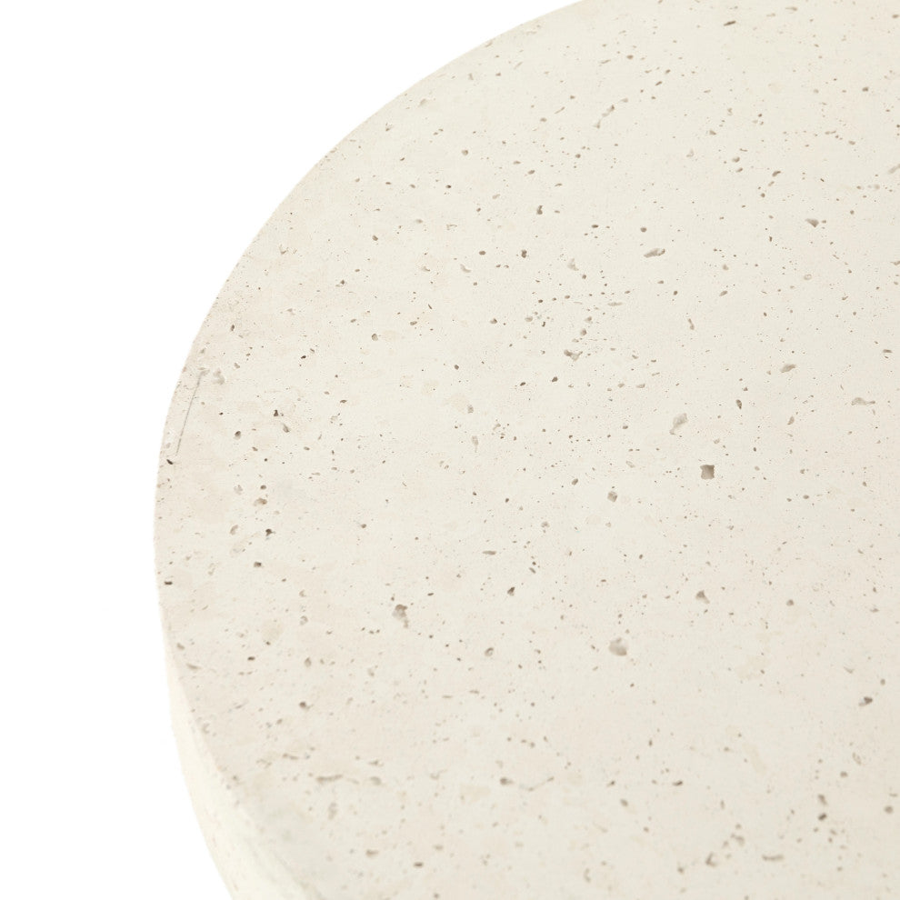 Koda Outdoor End Table-Textured White