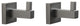 Italia Catania Series set of 2 Robe Hooks in Gunmetal Finish