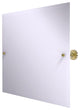 Sag Harbor Frameless Landscape Beveled Edge Tilt Mirror, Unlacquered Brass