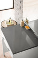 Addison 30" Freestanding Countertop Unit, Glossy White, 3CM Grey Expo Quartz Top