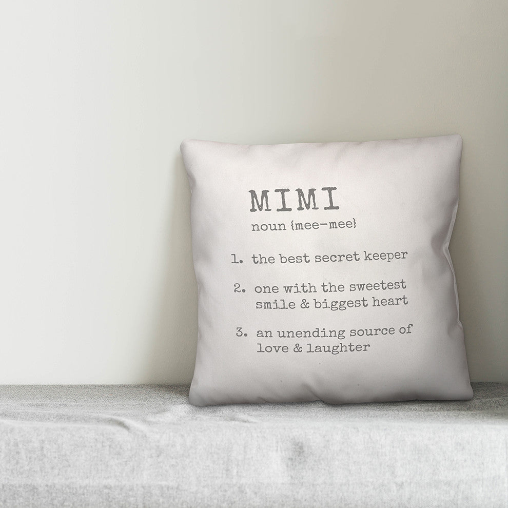 Mimi Definition 20x20 Throw Pillow