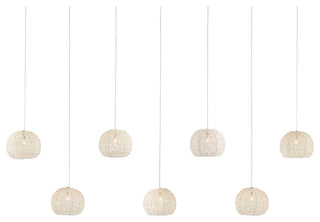 Piero Rectangular 7-Light Multi-Drop Pendant