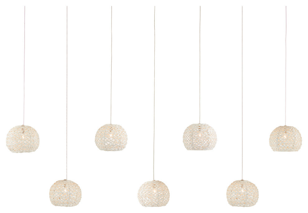 Piero Rectangular 7-Light Multi-Drop Pendant