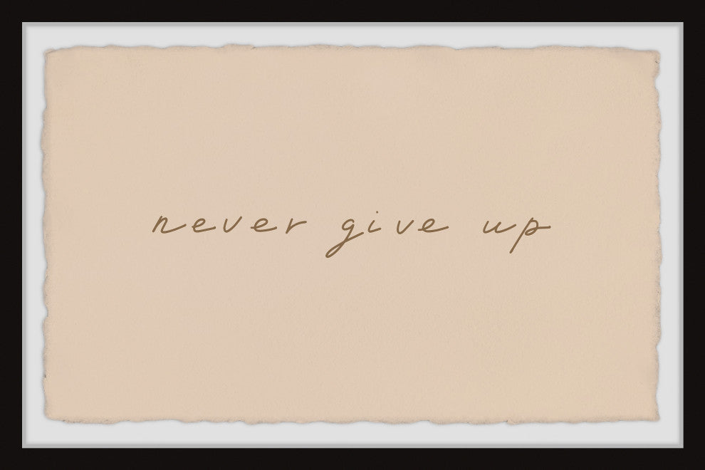 "Never Give Up II" Framed Painting Print, 24x16