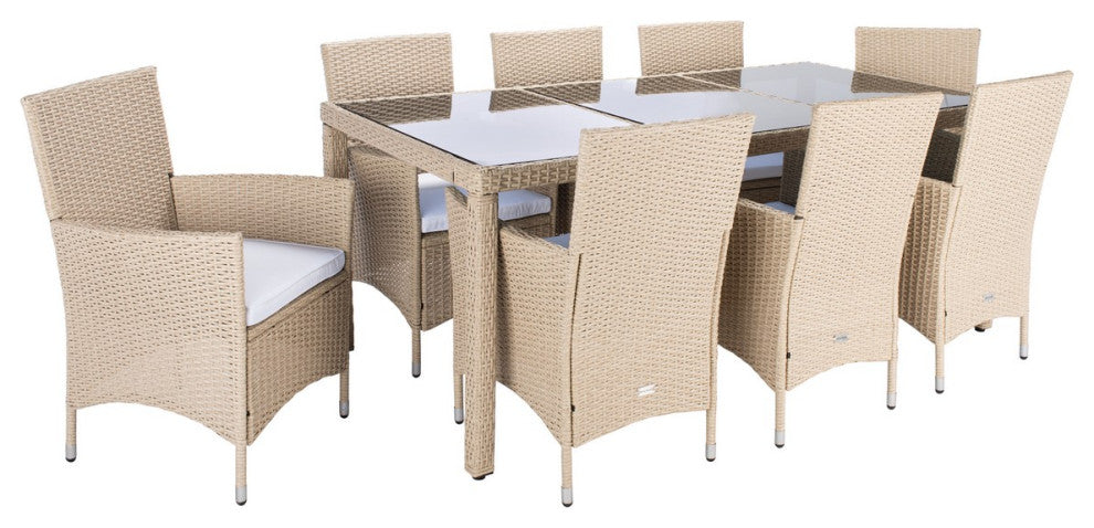 Safavieh Hailee Dining Set, Beige / White