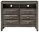 Marilla Gray 6 Drawer Chest of Drawers, 47"x17"x37"