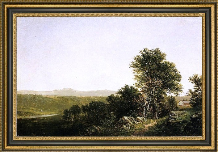 David Johnson a Lush Summer Landscape Framed Premium Canvas Print, 24"x16"