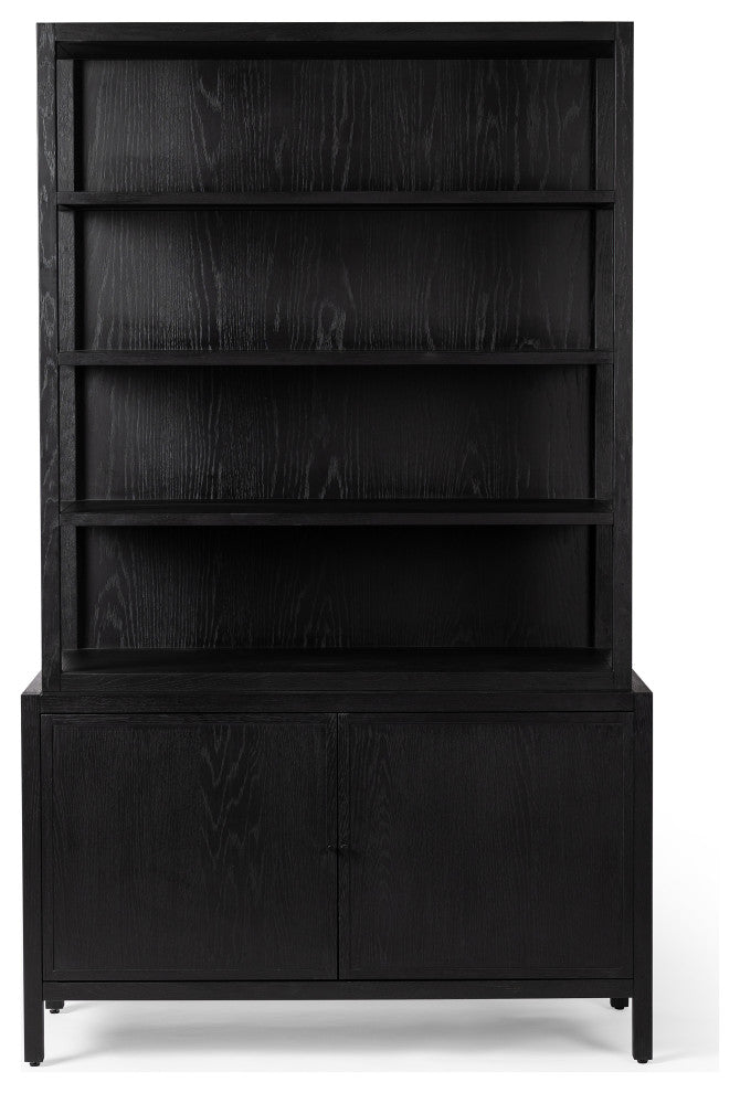 Hopkins Bookcase-Brushed Ebony Oak Vnr