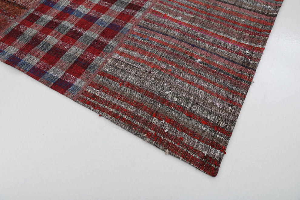 Rug N Carpet - Handmade Anatolian 6' 8'' x 9' 7'' Unique Patchwork Kilim Rug
