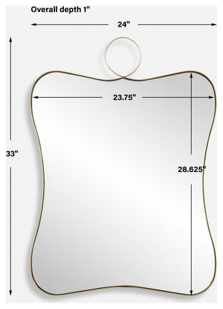 Uttermost - 09974 - Mirror - Talia - Antique Brass