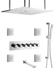 Mount Rainfall Shower System With Hand Shower and Jetted Body Sprays, Without Le