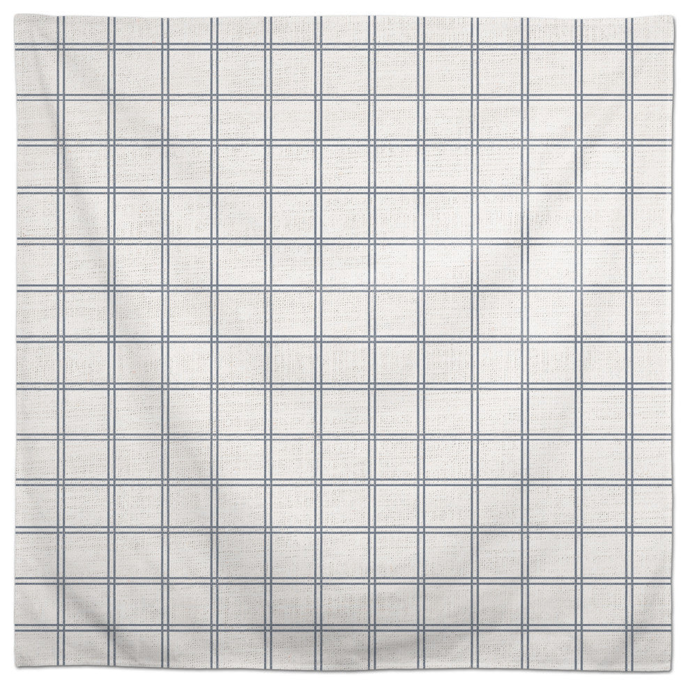 Slate Windowpane Pattern 58x58 Tablecloth