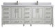 Aberdeen 84 Double Sink Bath Vanity in Coventry Gray 2" Calacatta Nuvo