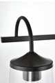 3 Light Black And Clear Bath Sconce